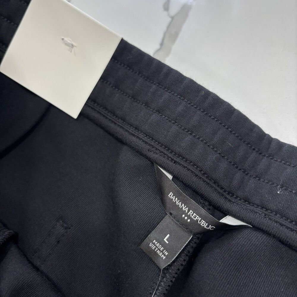 Banana Republic Set Womens Size Medium Large Black Sweat Tracksuit Wide Leg NWT - Picture 6 of 8
